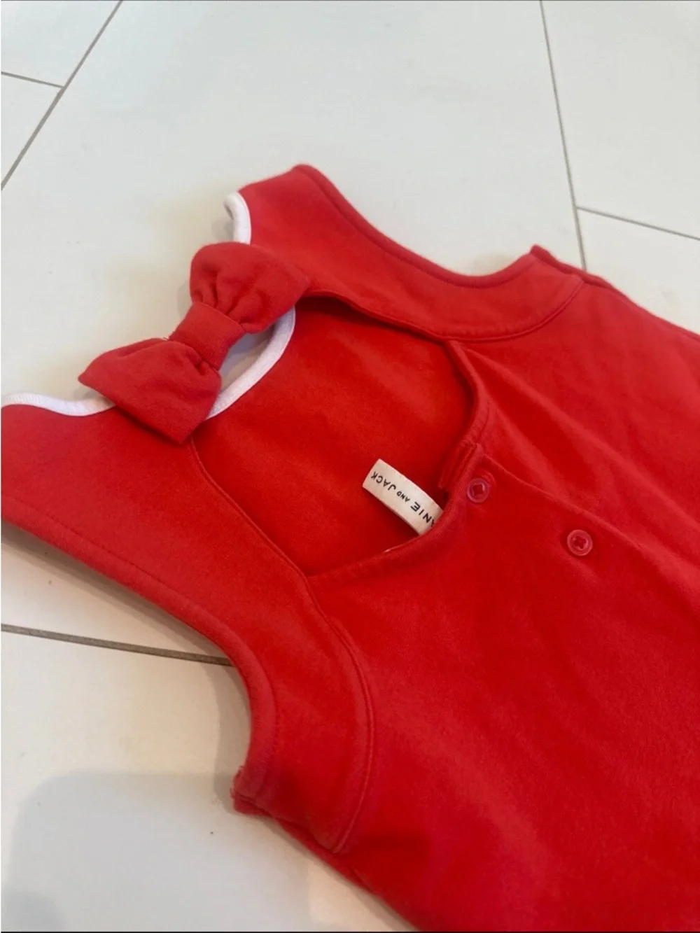 Janie and jack Dropwaist Poppy Dress red 5 girls - Picture 7 of 7